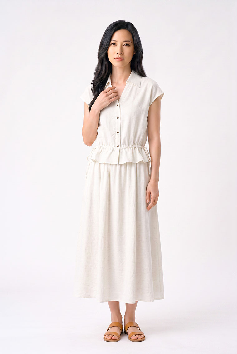 4✮- PFFRY7750 - Midi Dress (Top+Skirt)