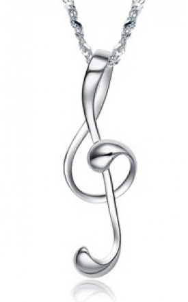 Silver - Melody Note - Necklace 