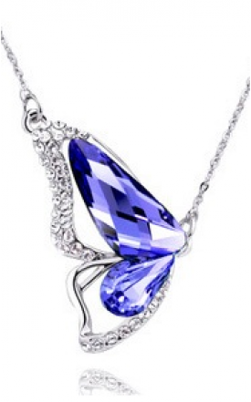 Crystal - A Flying Butterfly - Necklace 