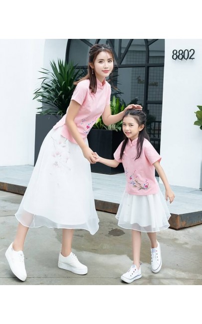 4.5✮- Midi Dress (Top+Skirt, Cheongsam) - FCAE1052