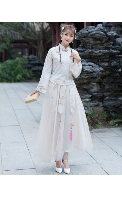 4.5✮- Maxi Dress (Top+Skirt, Cheongsam) - FCAE9442