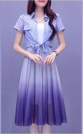 4✮- Dress (With Cardigan) - DNFM12665 (Ready Stock)(Small Cut)