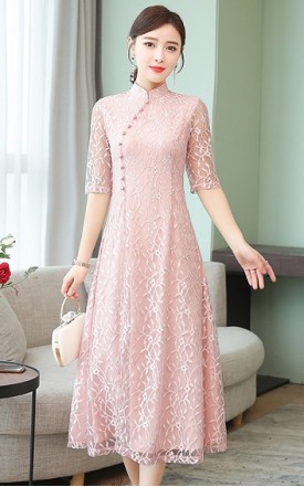4✮- Midi Dress (Cheongsam) - ECFTY6025 / Y13473