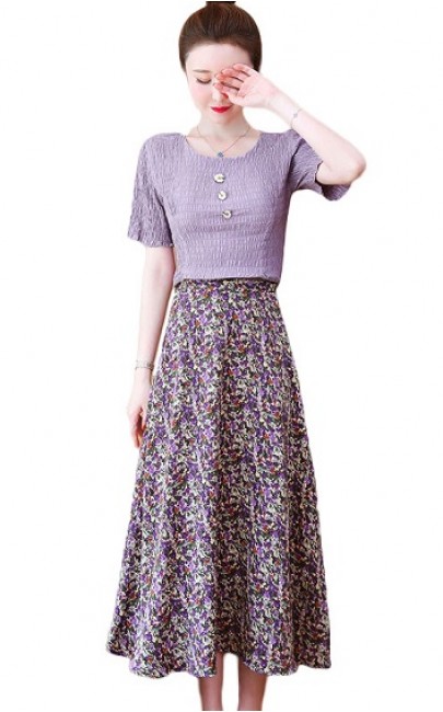 4✮- Midi Dress (Top+Skirt) - HYFS14523 (Small Cutting)