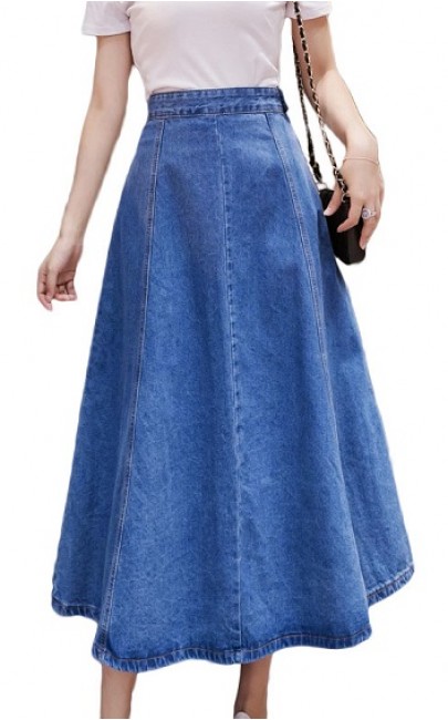 4✮- Denim Midi Skirt - IDFS18071