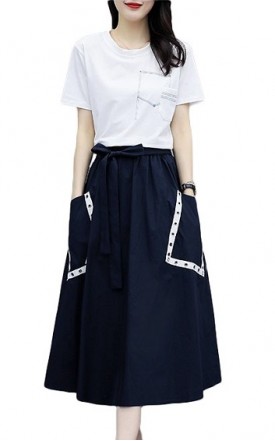 4✮- Midi Dress (Top+Skirt) - IEFS19298