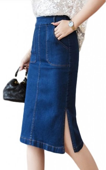 4✮- Denim Skirt - IFFS19607 / KY9148