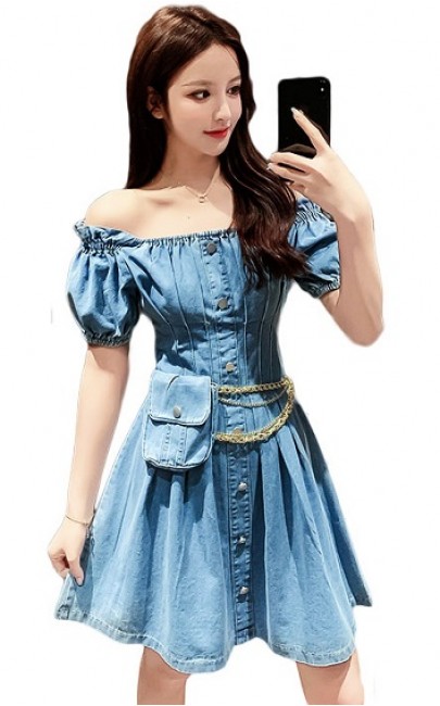 4✮- Denim Mini Dress - IGFS20914