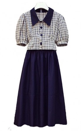 4✮- Knee Dress (Top+Skirt) - IMFS25976