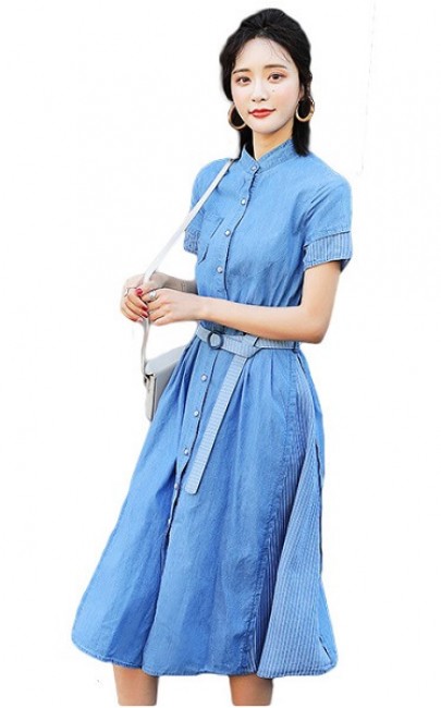 4✮- Denim Knee Dress - IPFS29032