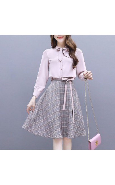 4✮- Knee Dress (Top+Skirt) - IQFS30470 4✮- Knee Dress (Top+Skirt) - IQFS30470