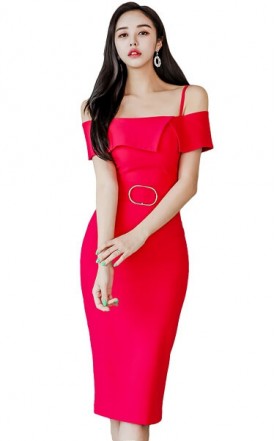 4✮- Bodycon Knee Dress - IRFS32441