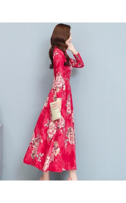 4✮- Midi Dress (Cheongsam) - ISFS33164 4✮- Midi Dress (Cheongsam) - ISFS33164