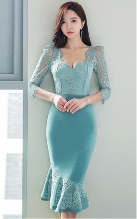 4✮- Mermaid Knee Dress - IUFS35286