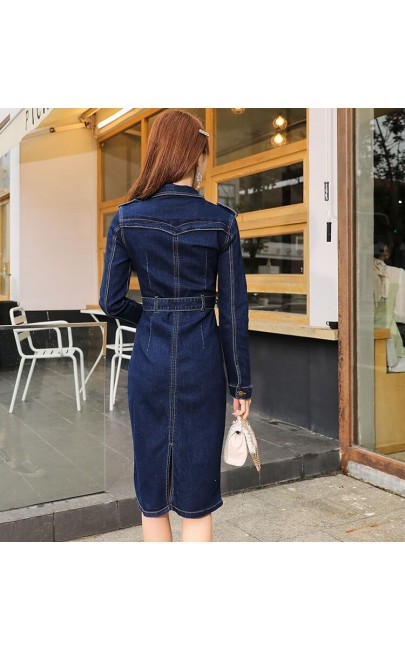 4✮- Denim Knee Dress - IVFS36514 4✮- Denim Knee Dress - IVFS36514