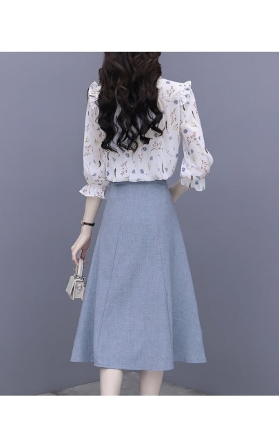 4✮- Knee Dress (Top+Skirt) - IVFS36755 / MY3238