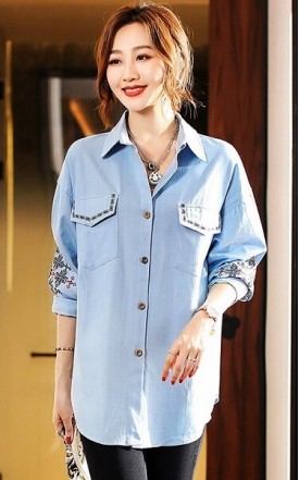 4✮- Denim Top - IWFS37866