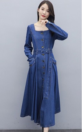 4✮- Denim Midi Dress - IYFS40587