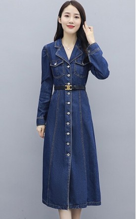 4✮- Denim Midi Dress - IYFS40588