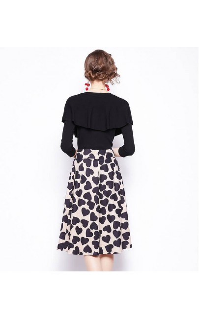 4✮- Knee Dress (Top+Skirt) - IZFS40960