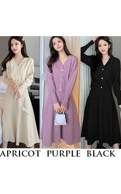 4✮- Knee Dress (With Cardigan) - IZFS41054 4✮- Knee Dress (With Cardigan) - IZFS41054