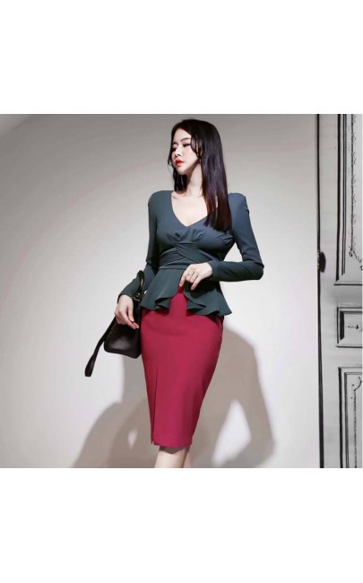 4✮- Bodycon Knee Dress - JAFS42190 4✮- Bodycon Knee Dress - JAFS42190
