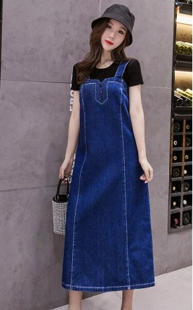 4✮- Denim Pinafore - JBFS42814 / BY17 (Loose Cutting)