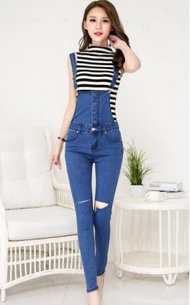 4✮- Denim Jumpsuit - JBFS43227 (Small Cutting)(Ready Stock)