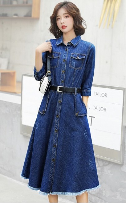 4✮- Denim Midi Dress - JDFS45810