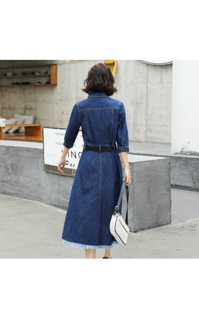 4✮- Denim Midi Dress - JDFS45810 4✮- Denim Midi Dress - JDFS45810