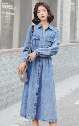 4✮- Denim Midi Dress - JDFS45815