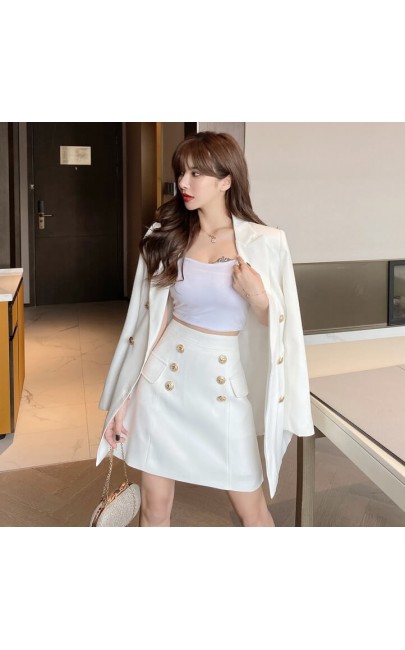 4✮- Mini Dress (Long Coat+Skirt) - JEFS46474