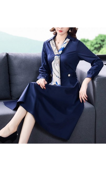 4✮- Knee Dress (With Tie) - JFFY12525