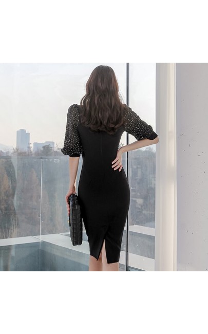 4✮- Bodycon Knee Dress - JJFS51993