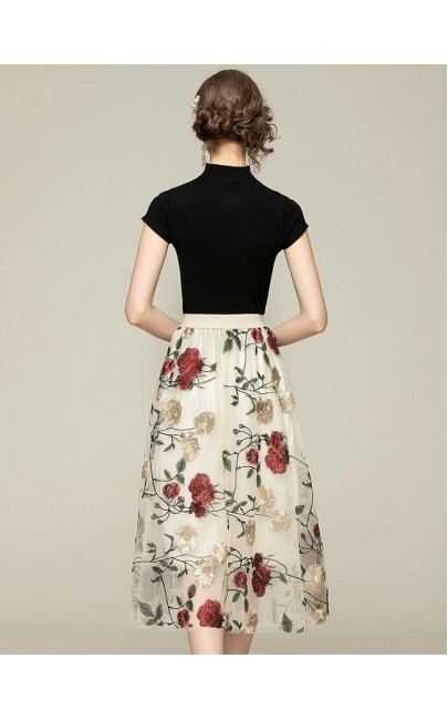 4✮- Midi Dress (Top+Skirt, S-2XL) - JJFS52272