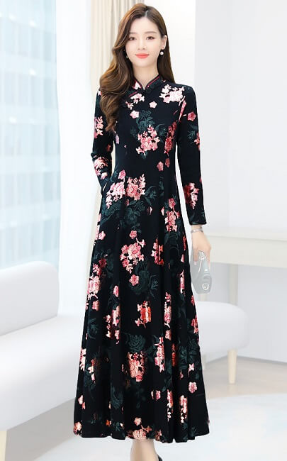 4✮- Midi Dress (Cheongsam) - JJFS52278