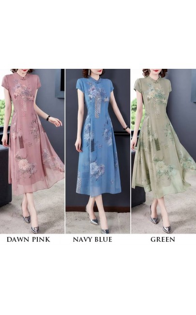 4✮- Midi Dress (Cheongsam) - JLFS55686