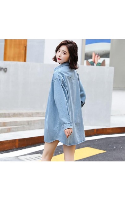 4✮- Denim Long Jacket / Top - JMFS56243 4✮- Denim Long Jacket / Top - JMFS56243