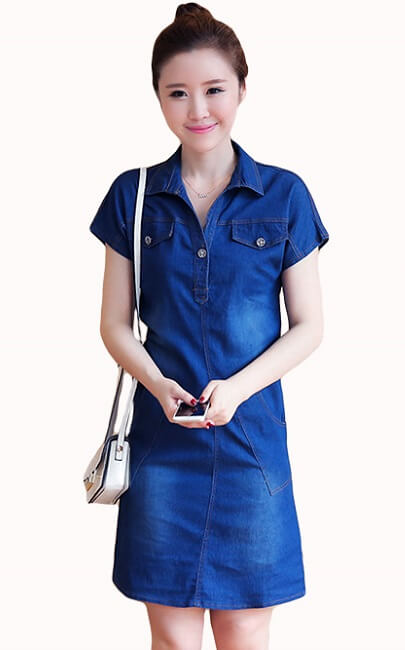 4✮- Denim Dress - NOFBY04 / BY93  (Small Cut)