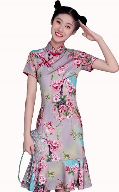 4✮- Knee Dress (Cheongsam) - JNFS58563