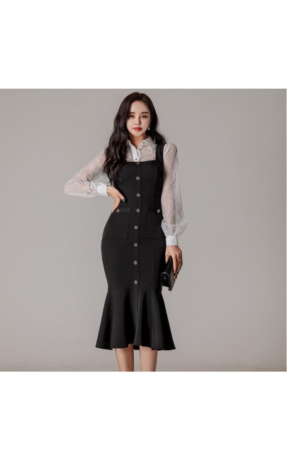 4✮- Mermaid Midi Dress (With Top) - JOFS60005