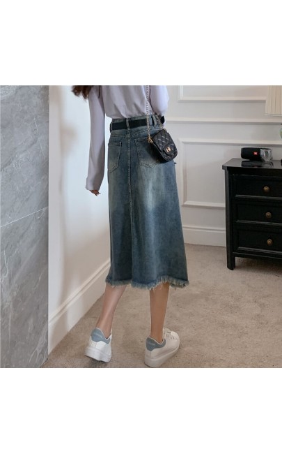 4✮- Denim Knee Skirt - JOFS60869 4✮- Denim Knee Skirt - JOFS60869