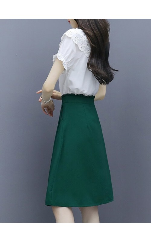 4✮- Knee Dress (Top+Skirt) - JQFRS1238 / MY3090