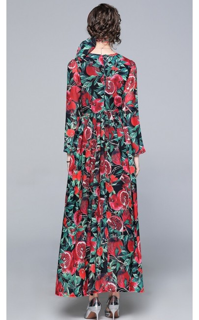 4✮- Maxi Dress (With Scarf) - JQFRS1709