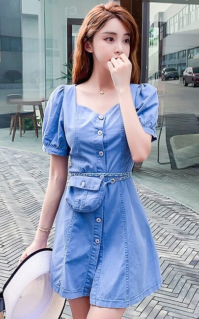 4✮- Denim Mini Dress - JQFRS850