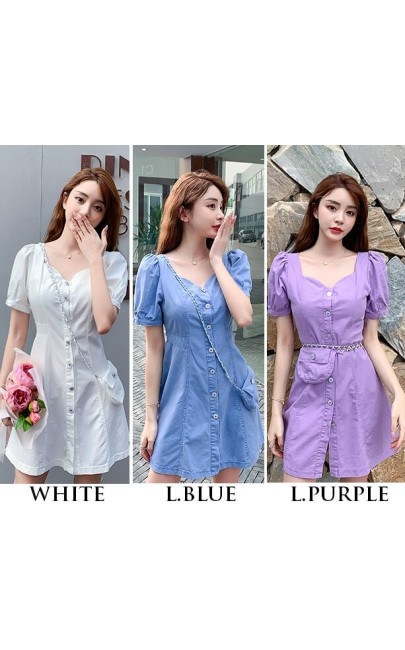 4✮- Denim Mini Dress - JQFRS850 4✮- Denim Mini Dress - JQFRS850
