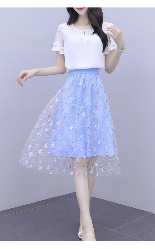 4✮- Knee Dress (Top+Skirt) - JRFRS1135