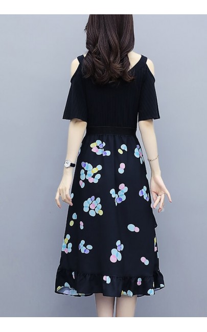 4✮- Knee Dress (XL-5XL) - JRFRS2849