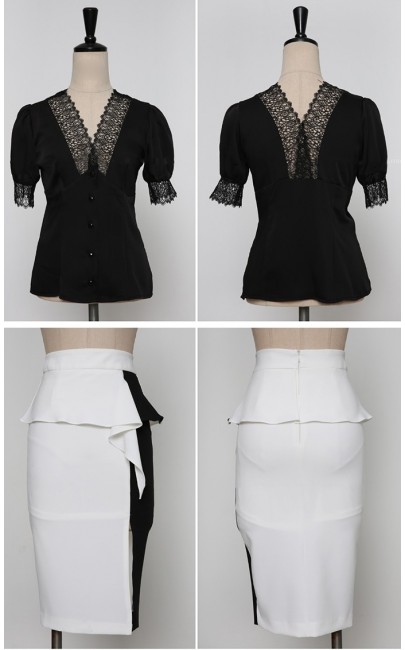 4✮- Bodycon Dress (Top+Skirt) - JSFRS3046