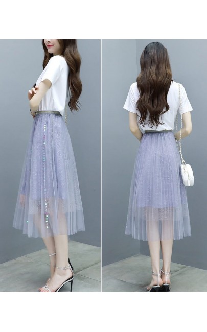 4✮- Knee Dress (Top+Skirt) - JSFRS3647